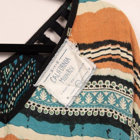 California Moon Rise abstract print top-XS - Picture 3 of 4